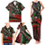 Mexico Aztec Eagle Flag Family Matching Tank Maxi Dress and Hawaiian Shirt Tribal Warrior Art