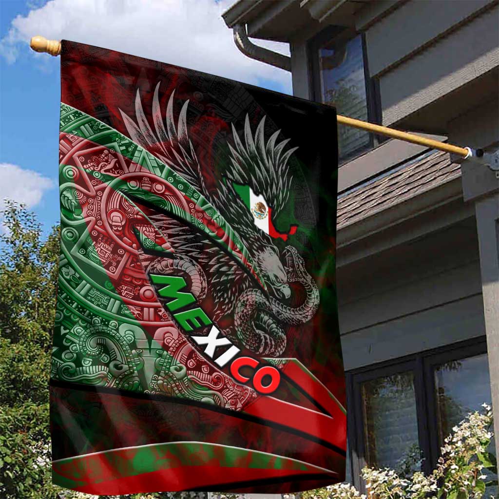 Mexico Aztec Eagle Flag Garden Flag Tribal Warrior Art