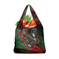 Mexico Aztec Eagle Flag Grocery Bag Tribal Warrior Art