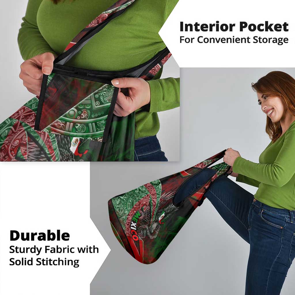 Mexico Aztec Eagle Flag Grocery Bag Tribal Warrior Art