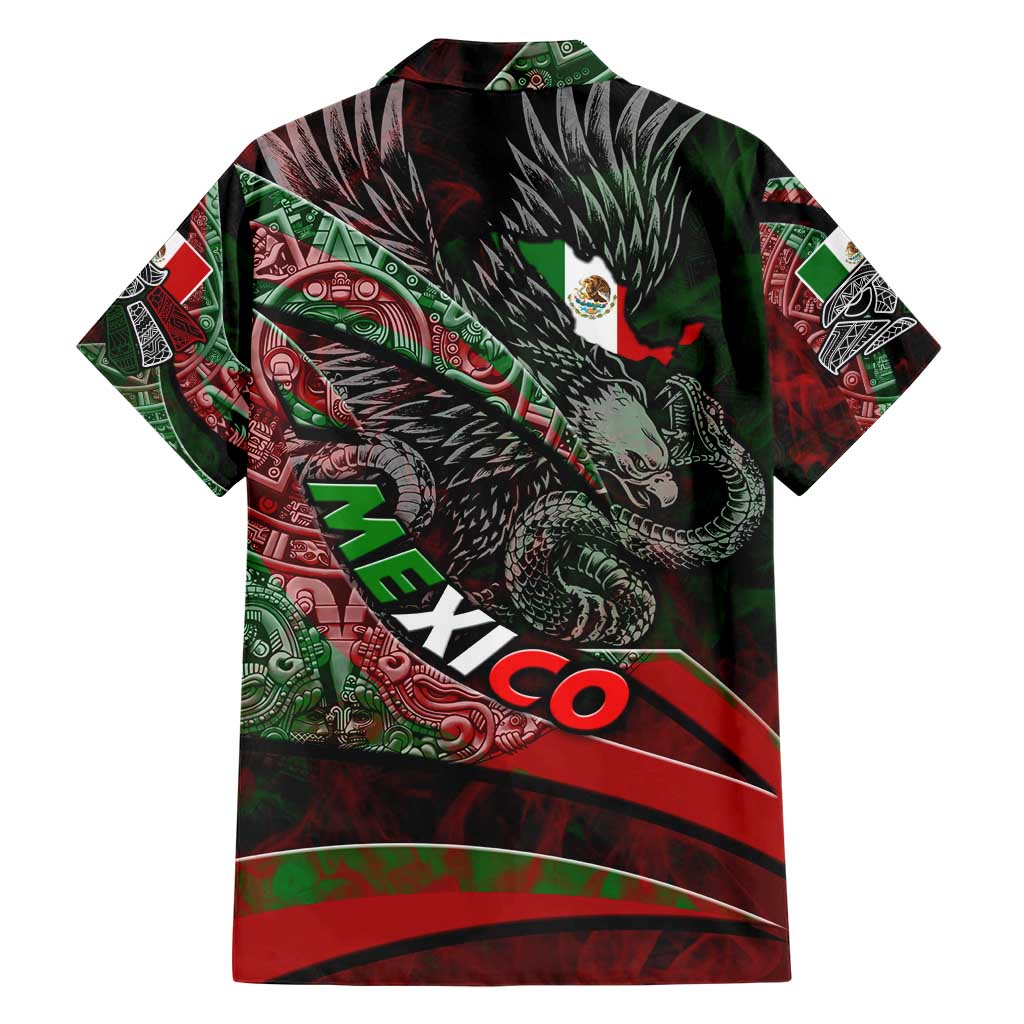 Mexico Aztec Eagle Flag Hawaiian Shirt Tribal Warrior Art