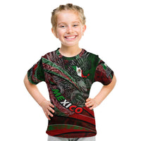 Mexico Aztec Eagle Flag Kid T Shirt Tribal Warrior Art