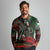 Mexico Aztec Eagle Flag Long Sleeve Polo Shirt Tribal Warrior Art