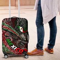 Mexico Aztec Eagle Flag Luggage Cover Tribal Warrior Art
