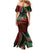 Mexico Aztec Eagle Flag Mermaid Dress Tribal Warrior Art