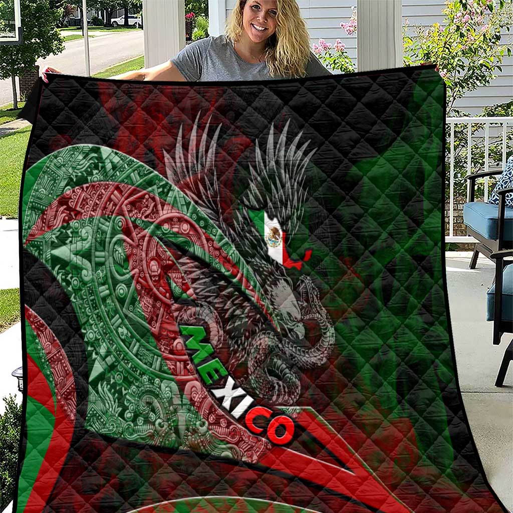 Mexico Aztec Eagle Flag Quilt Tribal Warrior Art