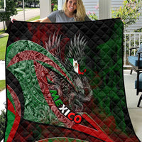 Mexico Aztec Eagle Flag Quilt Tribal Warrior Art