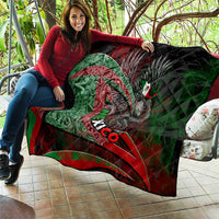 Mexico Aztec Eagle Flag Quilt Tribal Warrior Art