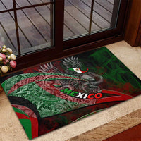 Mexico Aztec Eagle Flag Rubber Doormat Tribal Warrior Art