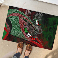 Mexico Aztec Eagle Flag Rubber Doormat Tribal Warrior Art