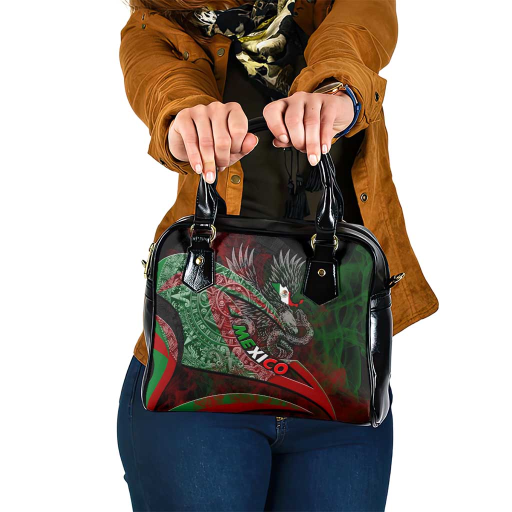Mexico Aztec Eagle Flag Shoulder Handbag Tribal Warrior Art