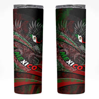 Mexico Aztec Eagle Flag Skinny Tumbler Tribal Warrior Art