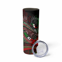 Mexico Aztec Eagle Flag Skinny Tumbler Tribal Warrior Art