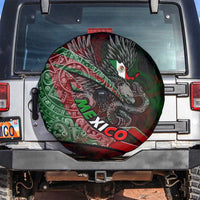 Mexico Aztec Eagle Flag Spare Tire Cover Tribal Warrior Art