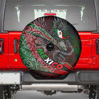 Mexico Aztec Eagle Flag Spare Tire Cover Tribal Warrior Art