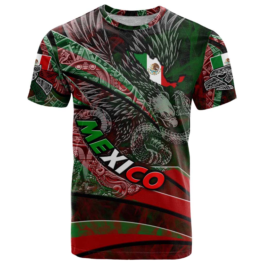 Mexico Aztec Eagle Flag T Shirt Tribal Warrior Art