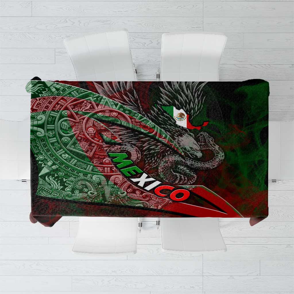 Mexico Aztec Eagle Flag Tablecloth Tribal Warrior Art
