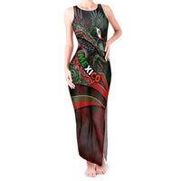 Mexico Aztec Eagle Flag Tank Maxi Dress Tribal Warrior Art