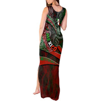Mexico Aztec Eagle Flag Tank Maxi Dress Tribal Warrior Art