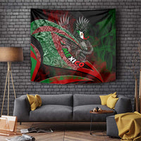 Mexico Aztec Eagle Flag Tapestry Tribal Warrior Art