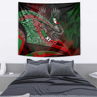 Mexico Aztec Eagle Flag Tapestry Tribal Warrior Art