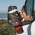 Mexico Aztec Eagle Flag Tumbler With Handle Tribal Warrior Art