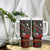 Mexico Aztec Eagle Flag Tumbler With Handle Tribal Warrior Art