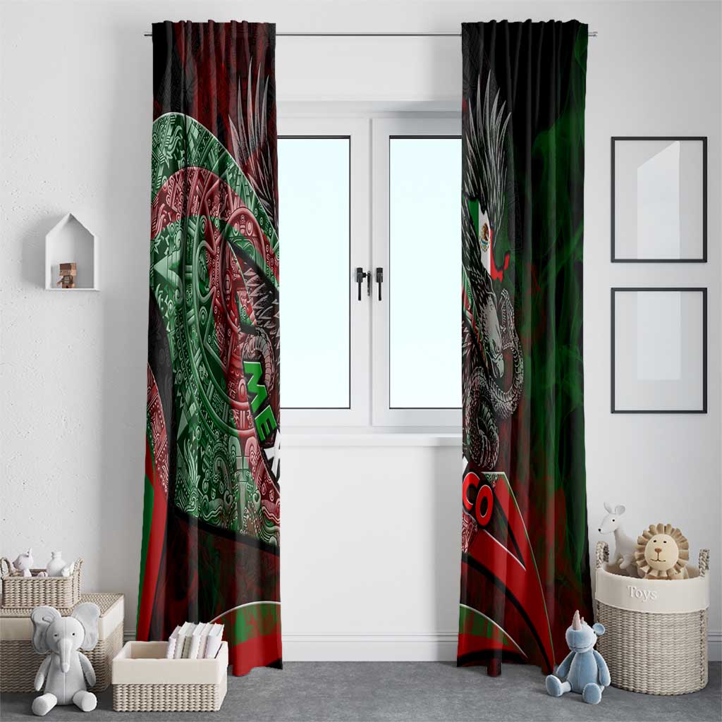 Mexico Aztec Eagle Flag Window Curtain Tribal Warrior Art