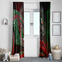 Mexico Aztec Eagle Flag Window Curtain Tribal Warrior Art