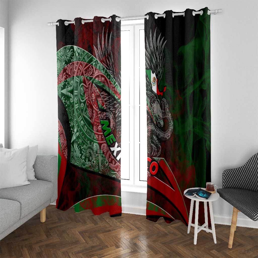 Mexico Aztec Eagle Flag Window Curtain Tribal Warrior Art
