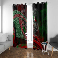 Mexico Aztec Eagle Flag Window Curtain Tribal Warrior Art