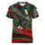 Mexico Aztec Eagle Flag Women V-Neck T-Shirt Tribal Warrior Art