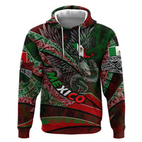 Mexico Aztec Eagle Flag Zip Hoodie Tribal Warrior Art