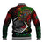 Mexico Quetzalcoatl Aztec Calendar Baseball Jacket Tribal Warrior Art with Eagle and Serpent