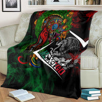 Mexico Quetzalcoatl Aztec Calendar Blanket Tribal Warrior Art with Eagle and Serpent