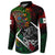 Mexico Quetzalcoatl Aztec Calendar Button Sweatshirt Tribal Warrior Art with Eagle and Serpent