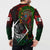 Mexico Quetzalcoatl Aztec Calendar Button Sweatshirt Tribal Warrior Art with Eagle and Serpent