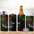Mexico Quetzalcoatl Aztec Calendar 4 in 1 Can Cooler Tumbler Tribal Warrior Art with Eagle and Serpent