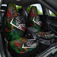 Mexico Quetzalcoatl Aztec Calendar Car Seat Cover Tribal Warrior Art with Eagle and Serpent