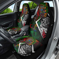 Mexico Quetzalcoatl Aztec Calendar Car Seat Cover Tribal Warrior Art with Eagle and Serpent