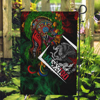 Mexico Quetzalcoatl Aztec Calendar Garden Flag Tribal Warrior Art with Eagle and Serpent