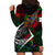 Mexico Quetzalcoatl Aztec Calendar Hoodie Dress Tribal Warrior Art with Eagle and Serpent
