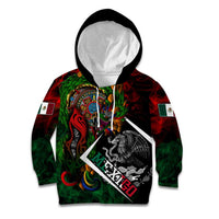 Mexico Quetzalcoatl Aztec Calendar Kid Hoodie Tribal Warrior Art with Eagle and Serpent