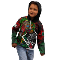 Mexico Quetzalcoatl Aztec Calendar Kid Hoodie Tribal Warrior Art with Eagle and Serpent