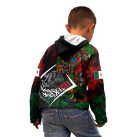 Mexico Quetzalcoatl Aztec Calendar Kid Hoodie Tribal Warrior Art with Eagle and Serpent