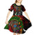Mexico Quetzalcoatl Aztec Calendar Kid Short Sleeve Dress Tribal Warrior Art with Eagle and Serpent