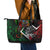 Mexico Quetzalcoatl Aztec Calendar Leather Tote Bag Tribal Warrior Art with Eagle and Serpent