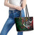 Mexico Quetzalcoatl Aztec Calendar Leather Tote Bag Tribal Warrior Art with Eagle and Serpent
