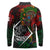 Mexico Quetzalcoatl Aztec Calendar Long Sleeve Polo Shirt Tribal Warrior Art with Eagle and Serpent