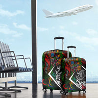 Mexico Quetzalcoatl Aztec Calendar Luggage Cover Tribal Warrior Art with Eagle and Serpent